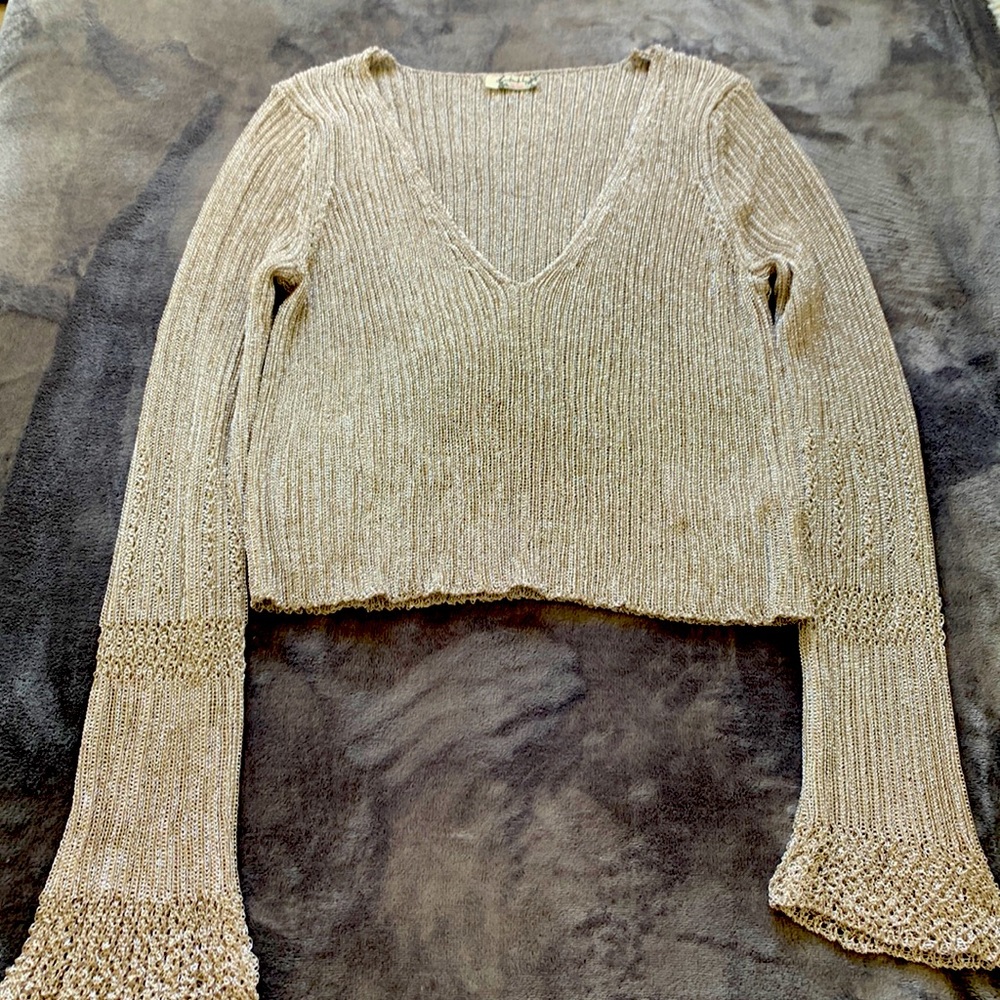 Free people silver top